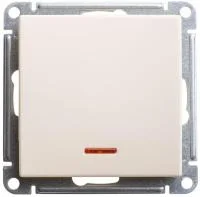 Переключатель проходной 1-кл. СП W59 10А IP20 10AX с подсветкой механизм сл. кость SE VS610-157-2-86