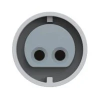 392-12v PCE Розетка встраиваемая 32А/42V/2P/IP44,фланец 70х70, никелированные контакты
