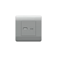 Розетка USB NEW3-E тип A+C 5В/2.1А серебр. CHINT 431451
