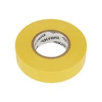 Изолента ПВХ профессиональная 0.18х19мм 20м желт. Kranz KR-09-2802