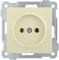 Розетка 1-м СП Bolero РС10-1-0-Б 10А IP20 без заземл. механизм крем. IEK ERB10-K33-10