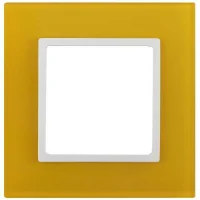 Рамка 1-м 14-5101-21 стекло Elegance желт.+бел. ЭРА Б0034476