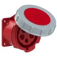 3252-6ttf70 PCE Розетка встраиваемая 32А/400V/3P+N+E/IP67, фланец 70x70, безвинтовое подключение