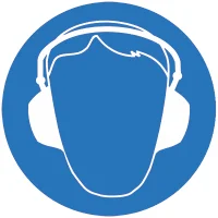 Знак М 03 "Работать в защитных наушниках" ф200мм пластик EKF pn-m-03