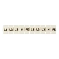 Маркеры для JXB-ST 1.5 с символами "L1. L2. L3. N. PE" (уп.100шт) PROxima EKF zb-st-1.5-L-1-3