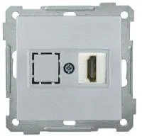Розетка аудио/видео HDMI СП BOLERO РHDMI-0-Б механизм серебр. IEK EHB10-K23