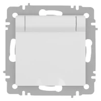 Розетка Accent 6-203-01М 2P+E Schuko с крышкой 16А-250В IP20 СУ бел. матов. Intro Б0063713
