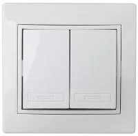 Выключатель 2-кл. СП Plano 10А IP20 1Э-104-01 250В бел. Intro Б0038825