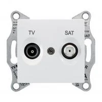 Розетка телевизионная проходная TV/SAT 1-м СП Sedna 4дБ механизм бел. SchE SDN3401921