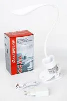 Светильник настольный UF-738 С01 белый аккум.с пеналом 20LED NEW Ultraflash 14242