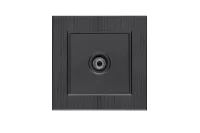 Розетка TV проходная Karea LINE STAR дым. металлик Makel 86050007