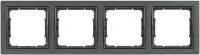 Рамка 4-м BOLERO Q1 РУ-4-БА квадрат. антрацит IEK EMB42-K95-Q1