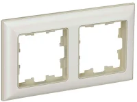 Рамка 2-м BRITE РУ-2-Бр беж./жемчуж. IEK BR-M22-12-1-K10