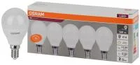 Лампа светодиодная LED Value LVCLP60 7SW/830 7Вт шар матовая E14 230В 2х5 RU (уп.5шт) OSRAM 4058075578104