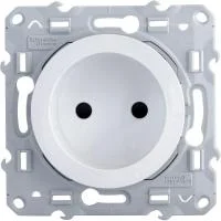 Механизм розетки 1-м СП Odace защ. шторки бел. SchE S52R033