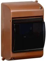 Корпус ОП КМПн 2/4 Krepta 3 IP30 для 4-х авт. выкл. прозр. крышка пластик. дуб IEK MKP42-N-04-30-12-D