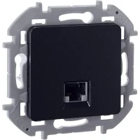 Розетка компьютерная Inspiria RJ45 кат.5E UTP антрацит Leg 673828