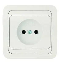 Розетка 1-м СП Mimoza 16А IP20 без заземл. бел./бел. Makel 12022