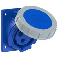 4232-6ttf78 PCE Розетка встраиваемая наклонная 32А/230V/1P+N+E/IP67,фланец 80x97,безвинтовое подключение