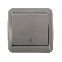 Переключатель проходной 1-кл. ОП Клио 10А IP44 сер. UNIVersal К2230-Gr