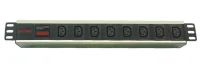 Блок розеток 8-м 10А IEC 60320 C13 для 19дюйм шкафов амперметр DKC R519IEC8AMC14