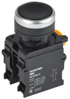 Кнопка d22мм 1НО+1НЗ MASTER черн. IEK MI-BT60-11-3-22-K02