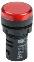 Лампа светосигнальная AD22DS d22мм 110В AC/DC красн. IEK BLS10-ADDS-110-K04