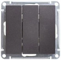 Выключатель 3-кл. СП W59 10А IP20 10AX механизм черн. бархат SE VS0510-351-6-86