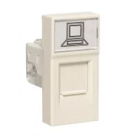 Розетка компьютерная 1мод. RJ45 кат.5E EKF E1MK015E-135-10