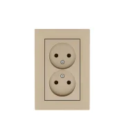 Розетка 2-я Karea RIZZ без заземл. крем Makel 88010017