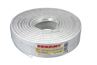 Кабель RG-59U+Cu (64%) 75Ом 100м (м) Rexant 01-2641