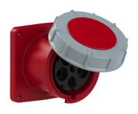 3455-6 Розетка встраиваемая 125А/400В/5П/IP67 с пилотным контактом