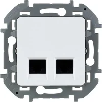 Розетка RJ45 2-м Inspiria CAT.6 UTP бел. Leg 673840