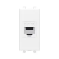 Розетка компьютерная 1мод. Avanti "Белое облако" RJ45 кат.5E без шторок модульная механизм DKC 4400661