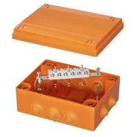 Коробка ответвительная FS с каб. вводами и клеммн. 240х190х90мм 6р 450В 20А 10кв.мм нерж. контакт IP56 пластик. DKC FSK41610