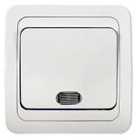Выключатель 1-кл. СП Classico 2121 10А IP20 с подсветкой бел. ASD / IN HOME 4680005959853