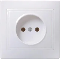 Розетка 1-м СП Кварта 10А IP20 без заземл. без защ. шторок бел. IEK ERK13-K01-10-DM