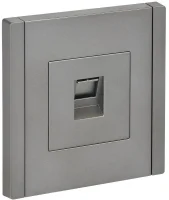 Розетка компьютерная RJ45 кат.5E FORTE&PIANO FP532 сталь IEK FP-K10-1-K46