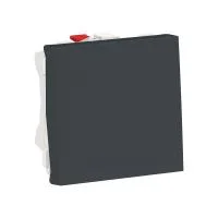 Выключатель 1-кл. 2мод. СП Unica Modular IP21 (сх. 1) 250В 10AX антрацит SchE NU320154