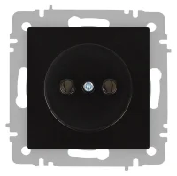 Розетка Accent 6-201-05 2P 16А-250В IP20 СУ антрацит Intro Б0063665