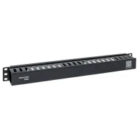 Органайзер кабельный TERACOM PRO с крышкой 19дюйм 1U пластик. черн. EKF TRP-1CORF-PL-BK