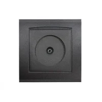 Розетка телевизионная TV 1-м СП Бриллиант в сборе графит Universal 7947571-Gr