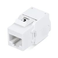 Вставка Keystone Jack RJ45 (8P8C) кат.6A KJ-RJ45-Cat.6A-180-Toolless 180град. без инструмента Toolless бел. Cabeus 7964c