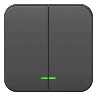 Выключатель 2-кл. ОП Blanca 10А IP20 (сх. 5) 250В с подсветкой антрацит SE BLNVA105106