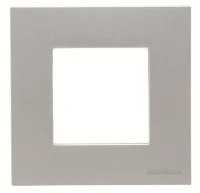 Рамка 1-постовая 2-мод. базовая Zenit серебр. ABB 2CLA227110N1301