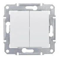Выключатель 2-кл. СП Sedna 10А IP44 (сх. 5) 250В механизм бел. SchE SDN0300421