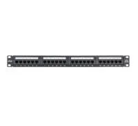 Панель коммутационная 19дюйм 1U 24 порта кат.5e класс D 100МГц RJ45/8P8C 110/KRONE T568A/B неэкран. черн. NETLAN EC-URP-24-UD2