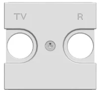 Накладка для TV-R розетки 2мод. Zenit серебристый ABB 2CLA225080N1301
