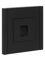 Розетка компьютерная RJ45 кат.5E FORTE&PIANO FP132 черн. IEK FP-K10-1-K02