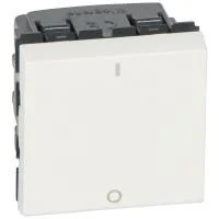 Механизм выключателя 1-кл. 2п 2мод. СП Mosaic 20А IP31 16AX бел. Leg 077050